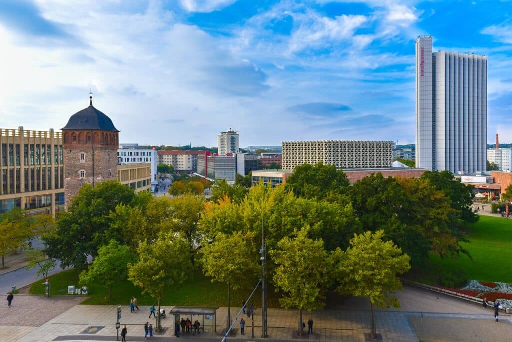 Chemnitz Ansicht des Stadtzentrums